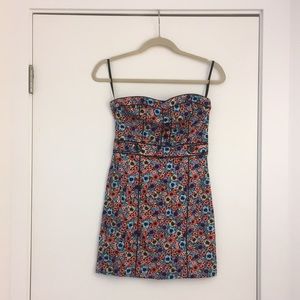 Floral Mini Dress Gamine Style runs small